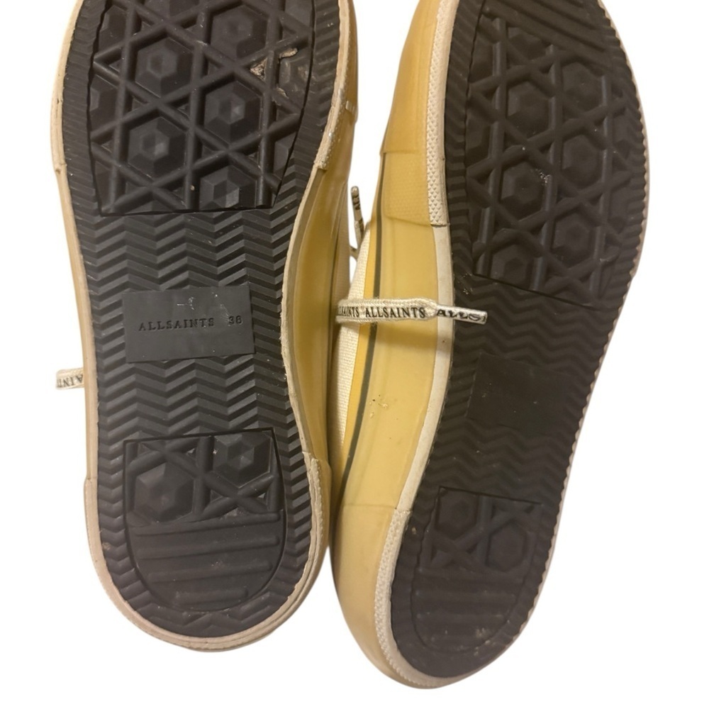 All Saints Women's Cream High-Top Sneakers - Picture 10 of 12